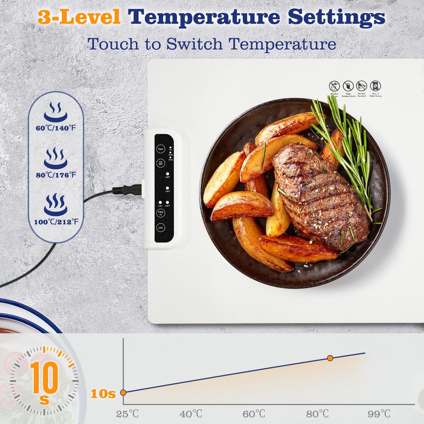 HeatServe™ Electric Food Warming Tray